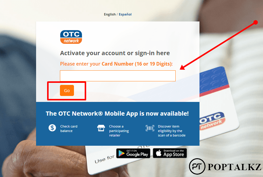 My OTC Card Login To Activate My OTC Network Card Online...